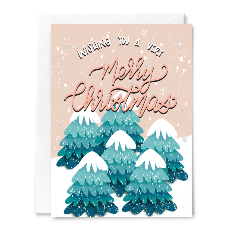Christmas Greeting Card Wish you a Merry Christmas Christmas